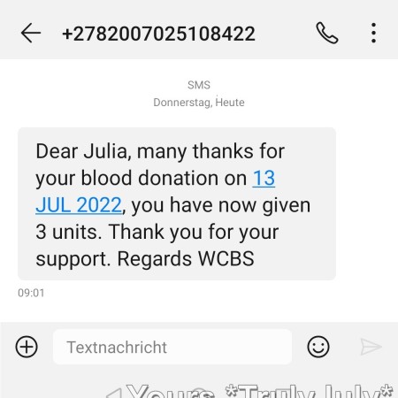 WCBS Thank you SMS