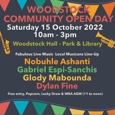 Cape Town Woodstock Hall Park Library - Community Day Local Musicians Line-Up