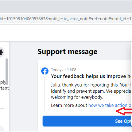 Facebook Fake Update on Reporting Spam